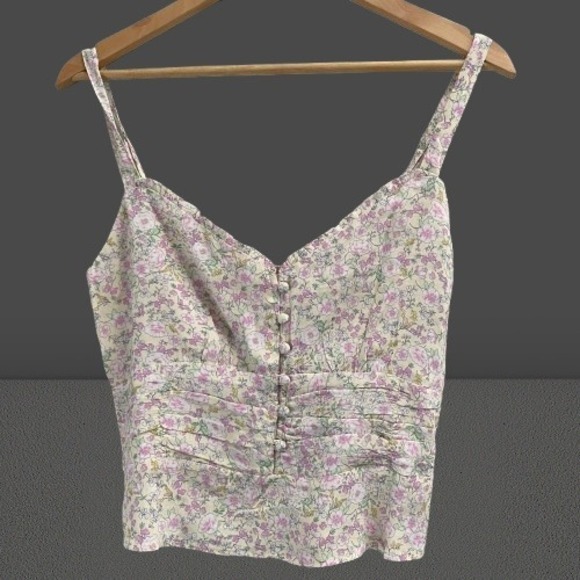 NEW Elodie Anthropologie Floral Cami Top Large - Picture 2 of 6